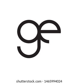 GE initial letter logo template vector icon design