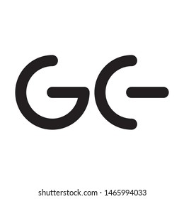 GE initial letter logo template vector icon design