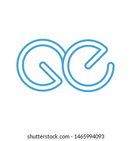 GE initial letter logo template vector icon design
