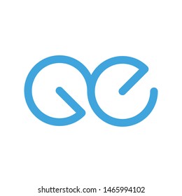 GE initial letter logo template vector icon design