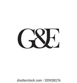 G&E Initial logo. Ampersand monogram logo