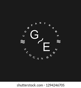GE Initial logo template vector