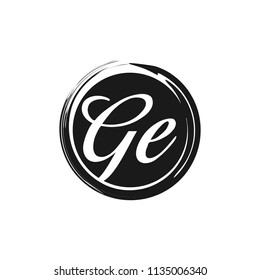 GE initial splash logo template vector