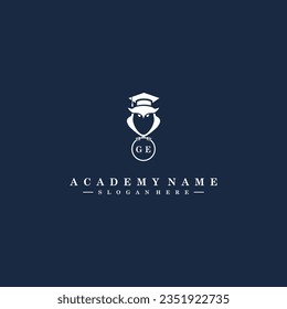 GE Initials Academy Logo Vector Art Icons and Graphics
