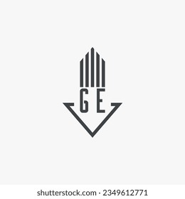GE initials Real Estate Logo stock illustration. Logo vector