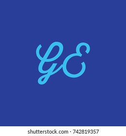 Ge  Letter creative square background 