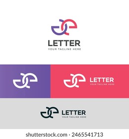 GE, EG letter logo design template elements. Modern abstract digital alphabet letter logo.