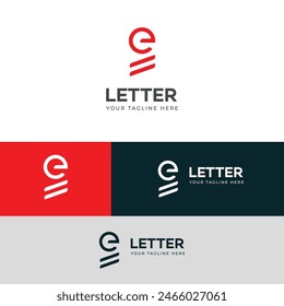 GE, EG letter logo design template elements. Modern abstract digital alphabet letter logo.