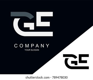 GE Letter Logo Design Template
