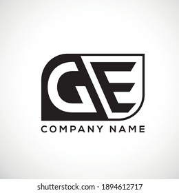 GE letter logo design vector