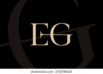 EG or GE letter logo icon design. Classic style luxury initials monogram.