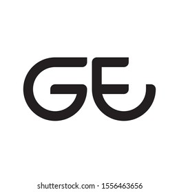 GE letter logo template vector icon design
