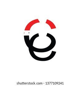 ge letter logo vector