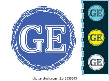 GE letter new logo and icon design template