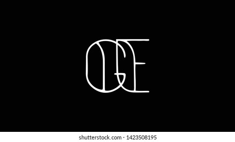 GE logo design template vector illustration