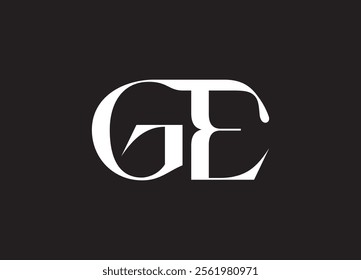 GE logo Design Template Vector Graphic Branding Element.
