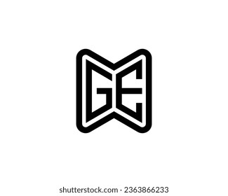 GE logo design vector template