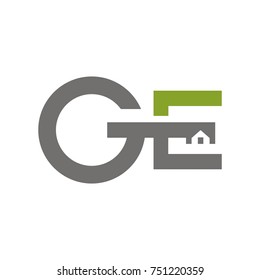 GE logo initial letter design template clean graphic designed in vector based