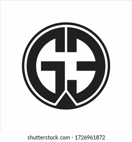 Ge Logo Monogram Circle Piece Ribbon Stock Vector (Royalty Free ...