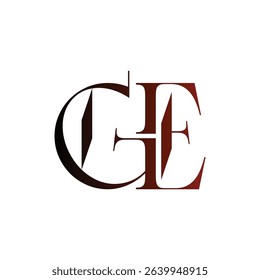 GE modern minimalist wordmark logo featuring clean typography and timeless initials. Perfect for businesses seeking a sleek, professional identity with lasting visual appeal and versatility.