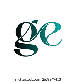 GE modern, minimalist wordmark logo design focusing on clean typography and timeless style, featuring sleek initials that convey professionalism, sophistication, and lasting brand identity.
