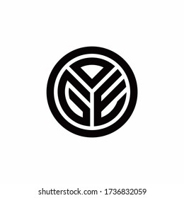 GE-Monogramm-Logo mit abgerundeter Umrissvorlage auf weißem Hintergrund