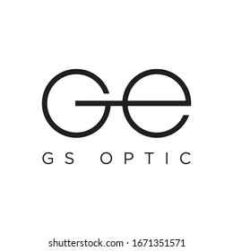 ge optic logo design vector icon 