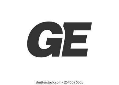 GE Techno Editable Font Logo For Corporate Branding. Bold, Futuristic Design With Unique Typographic Ideas. Minimal Custom Type And Dynamic Letter Variations For Promotion, Printing, And Book Titles