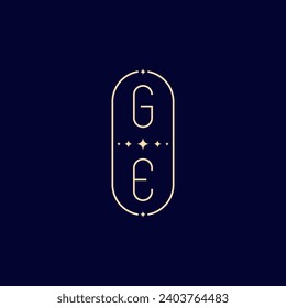 GE wedding lie monogram with high quality professional design that will print well across any print media