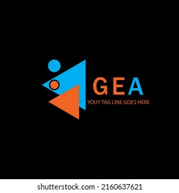 Logo de la carta GEA diseño creativo con gráfico vectorial