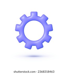 Gear 3d, great design for any purposes. Vector illustration