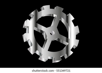 Gear 3d vector illustration,cogwheel, gear wheels,