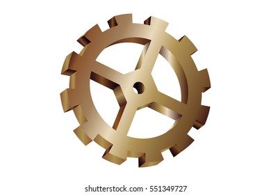 Gear 3d vector illustration,cogwheel, gear wheels,