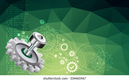 Gear Abstract Background - Illustration