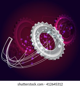Gear Abstract Background - Illustration