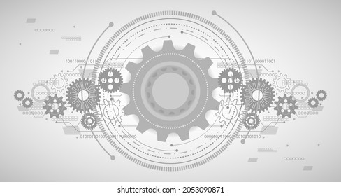Abstrakter Design-Hintergrund mit Technologie und Leiterplattenstruktur. Modernes Engineering, futuristisches, wissenschaftliches Kommunikationskonzept. EP.1. Innovationshintergrund des Hightech-Kommunikationskonzepts 