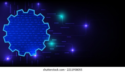 Diseño de conexión de red abstracta de engranajes. Fondo de la ilustración del vector. Líneas conectadas con y tecnología de concepto futurista EP.1.alta tecnología concepto de comunicación vector de innovación