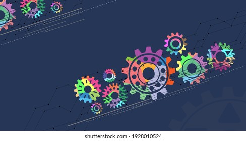fondo de tecnología abstracta de arte con color geométrico. EP.1.Utilizado para decorar en tableros de mensajes, carteleras publicitarias, publicaciones y otras obras
