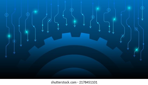Gear Abstract technology background geometric communication concept futuristic digital innovation EP.2.hi-tech communication concept innovation vector illustration background 