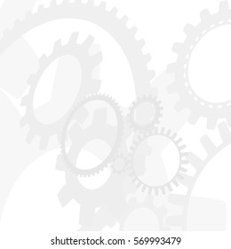 Gear, abstract vector background in shades of gray