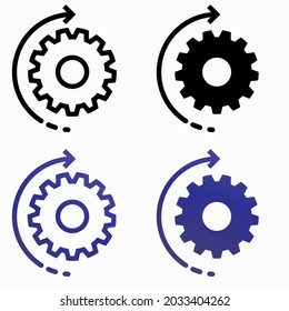 gear or algorithm icon,  best for Web icons. Vector illustration
