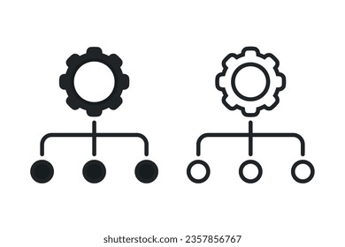 Gear allocation icon. Illustration vector