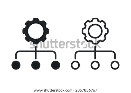 Gear allocation icon. Illustration vector