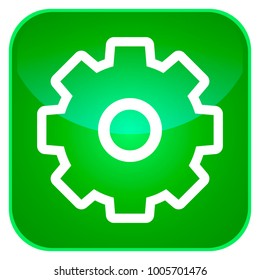 Gear app icon for smartphones, Vector illustration