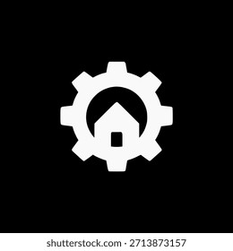arquitetura de engrenagens empresa logotipo vetor ilustração modelo design