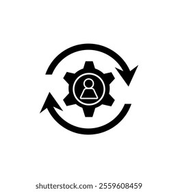 Gear arrow Clinical study banner web icon concept for clinical study