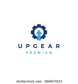 gear up arrow logo vector icon illustration