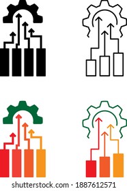 Icono de equipamiento con flechas que simbolizan la infraestructura del proyecto