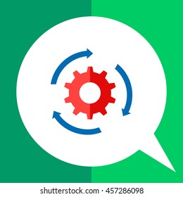 Gear and Arrows as Workflow Concept Icon 