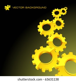 Gear background. Abstract illustration.